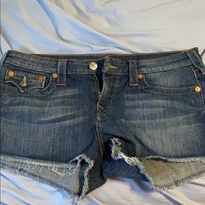 True religion cut off shorts